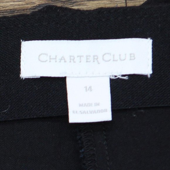 Charter Club Women's Chelsea Tummy Control Skinny Leg Ankle Pants Black 14 - Picture 3 of 6
